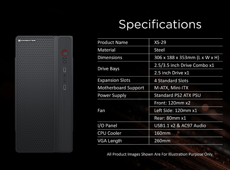Vỏ case XIGMATEK XS-29 (mATX/Mid Tower/Màu Đen)