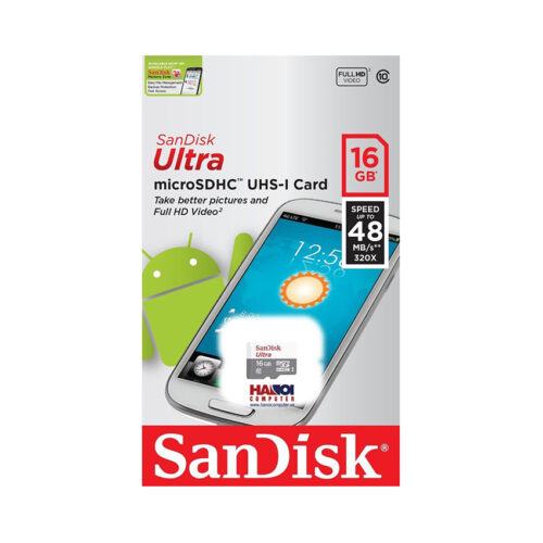 Thẻ nhớ SanDisk 16GB microSD Ultra Class 10