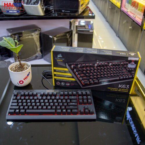 Bàn phím cơ Corsair K63 Cherry MX Red (USB/Red Led) (CH-9115020-NA)