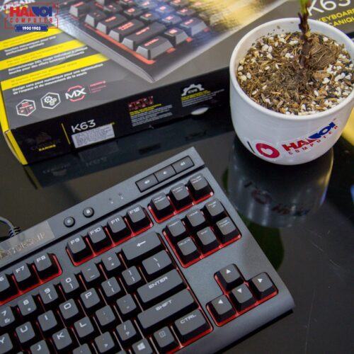 Bàn phím cơ Corsair K63 Cherry MX Red (USB/Red Led) (CH-9115020-NA)