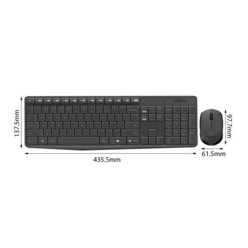 Bộ bàn phím chuột không dây Logitech MK235 Wireless