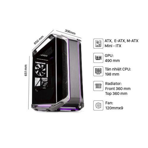 Vỏ Case Cooler Master Cosmos C700M (Mid Tower/Màu Bạc)