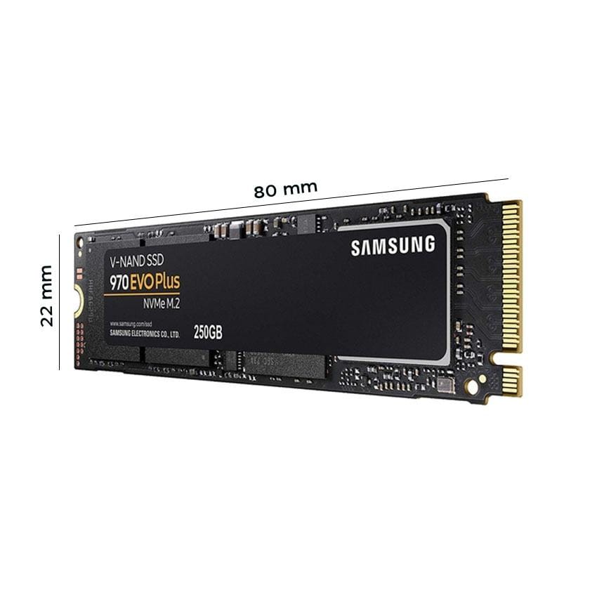 Ổ cứng SSD Samsung 970 EVO Plus 250GB M.2 PCIe NVMe 3x4 (Đọc 3500MB/s - Ghi 2300MB/s) - (MZ-V7S250BW)