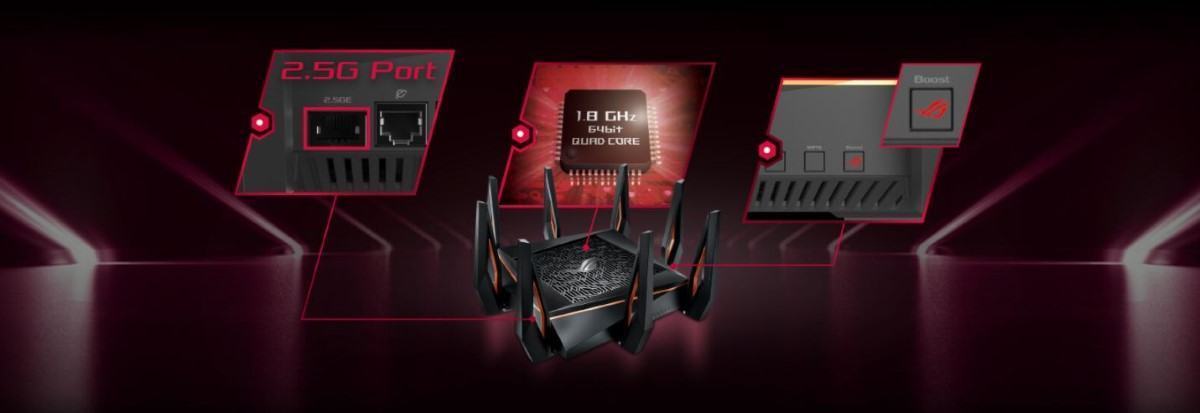 Router wifi ASUS GT-AX11000 Chuẩn AX11000 - Wifi 6 8