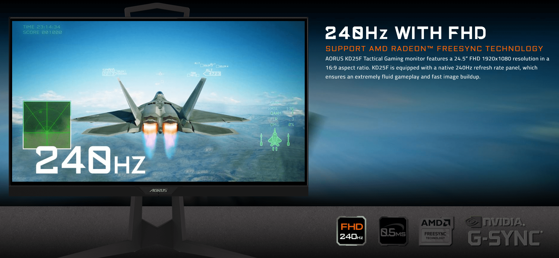 49013_kd25f1 Màn hình Gigabyte Aorus KD25F-1