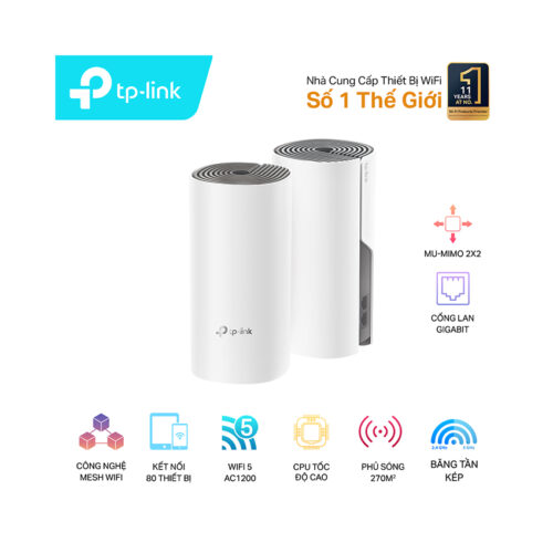 Bộ phát wifi mesh TP-Link Deco M4 (2-pack) Wireless AC1200Mbps