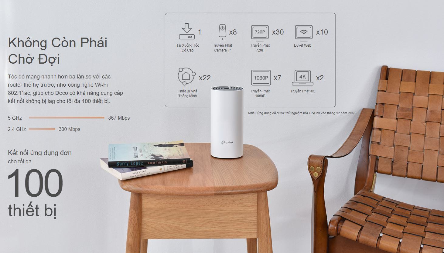 Bộ phát wifi mesh TP-Link Deco E4 (1 Pack) Wireless AC1200 3