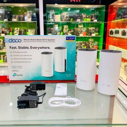 ảnh chụp Bộ phát wifi mesh TP-Link Deco E4 (2-Pack) Wireless AC1200Mbps cùng phụ kiện đi kèm