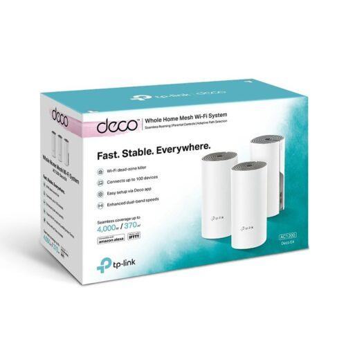 hộp sản phẩm Bộ phát wifi mesh TP-Link Deco E4 (3-Pack)