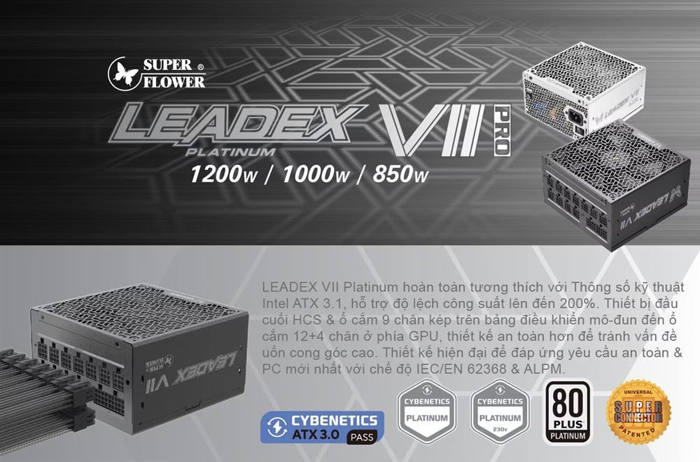 520copy Nguồn Máy Tính Super Flower LEADEX VII Platinum PRO 1000W ATX 3.1 Blac –  TITEK