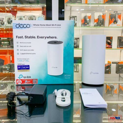 ảnh chụp Bộ phát wifi mesh TP-Link Deco M4 cùng phụ kiện đi kèm
