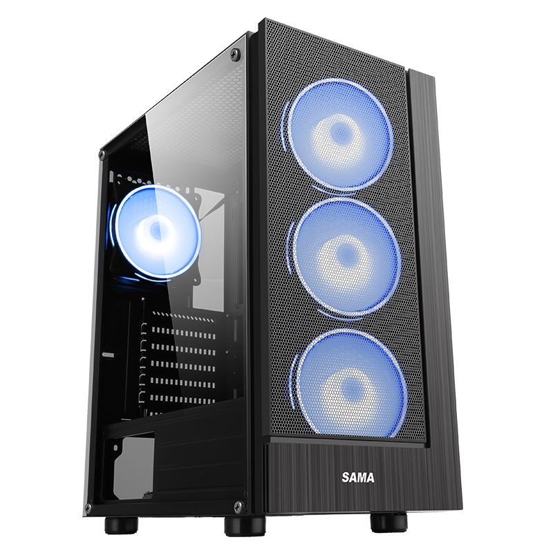 Vỏ Case SAMA 3301 (Mid Tower/Màu Đen/Mặt Lưới) giới thiệu