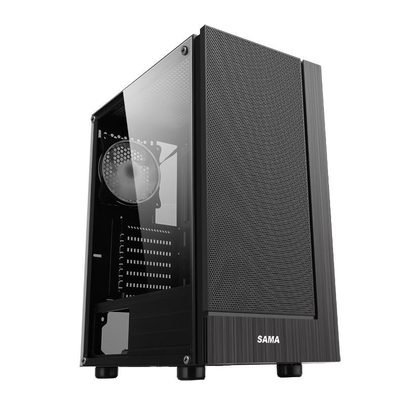 Vỏ Case SAMA 3301 (Mid Tower/Màu Đen/Mặt Lưới) giới thiệu 2