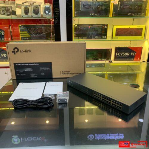 ảnh chụp Switch TP-Link TL-SG1024 cùng phụ kiện đi kèm