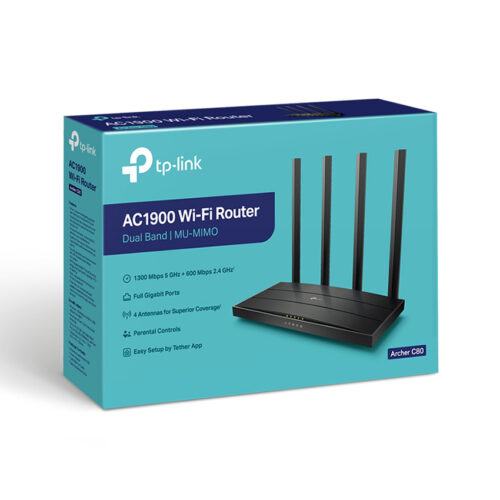 hộp sản phẩm Bộ phát wifi TP-Link Archer C80 Wireless AC1900Mbps