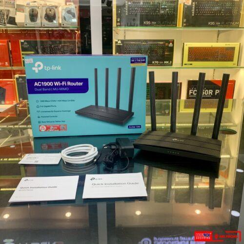ảnh chụp Bộ phát wifi TP-Link Archer C80 Wireless AC1900Mbps cùng phụ kiện đi kèm