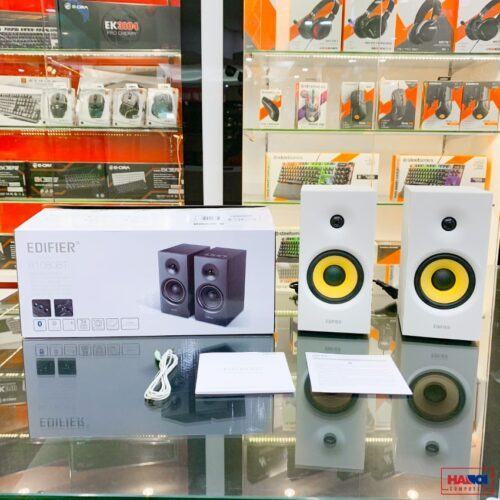 ảnh chụp Loa Bluetooth Edifier R1080BT 2.0 White cùng phụ kiện