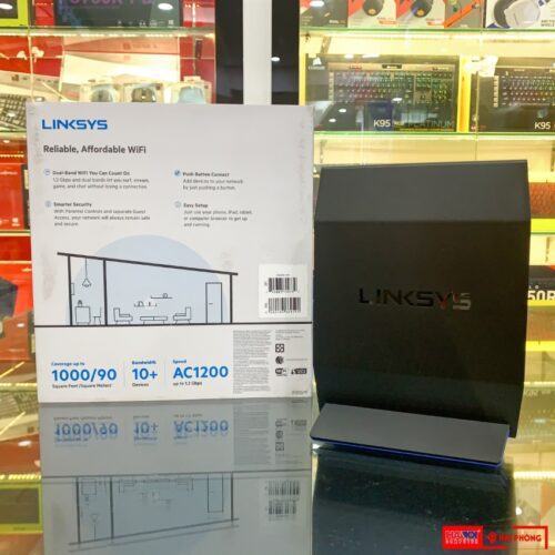 ảnh chụp Bộ phát Wifi Linksys E5600 Dual-Band, EasyMesh, AC1200Mbps cùng hộp sản phẩm