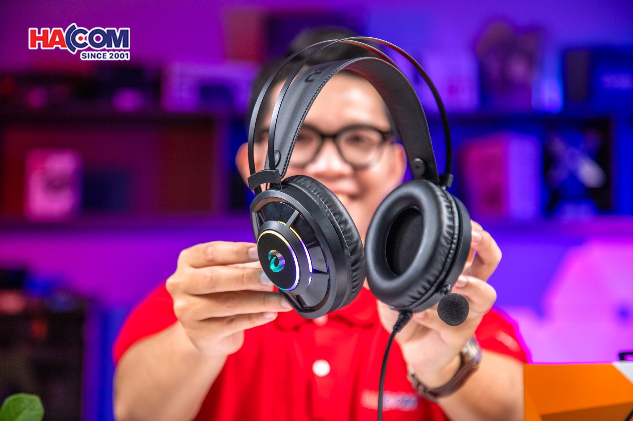 Tai Nghe Dareu EH469 RGB (USB, 7.1, LED RGB, Black)