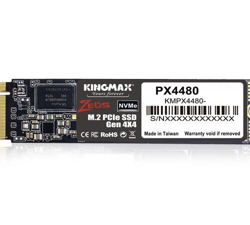 Ổ cứng SSD Kingmax Zeus PX4480 500GB M.2 2280 PCIe NVMe Gen 4x4 (Đọc 5000MB/s - Ghi 2500MB/s) - (KM500GPX4480)