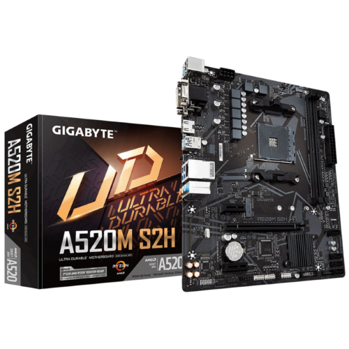 Mainboard Gigabyte A520M-S2H (AMD A520, Socket AM4, m-ATX, 2 khe RAM DDR4)