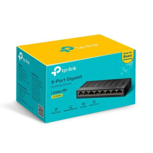 hộp sản phẩm Switch TP-Link LS1008G 8 Port 10/100/1000Mbps