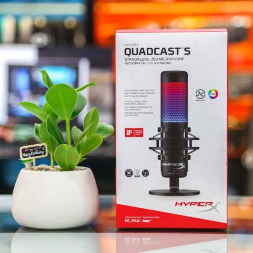 LMC ảnh chụp hộp sản phẩm Microphone Kingston HyperX QuadCast S RGB