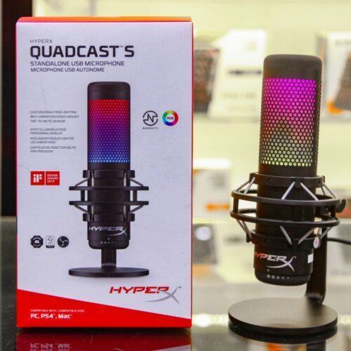 LMC ảnh chụp Microphone Kingston HyperX QuadCast S RGB cùng vỏ hộp