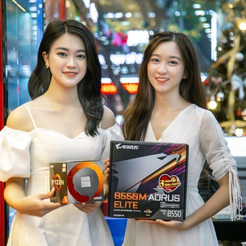 Mainboard Gigabyte B550M AORUS ELITE (AMD B550, Socket AM4, m-ATX, 4 khe RAM DDR4)