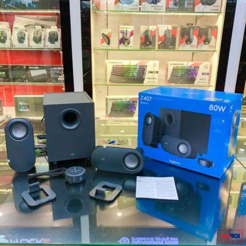 ảnh chụp Loa Logitech Z407 cùng phụ kiện