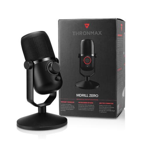 Microphone Thronmax Mdrill Zero Jet Black cùng vỏ hộp