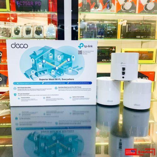 ảnh chụp mặt sau Bộ phát wifi Mesh Tp-Link Deco X60 3 pack WIFI 6 AX3000 cùng phụ kiện đi kèm