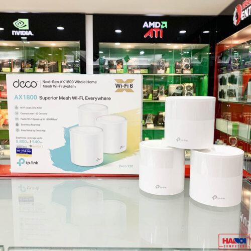 ảnh chụp Bộ phát wifi Mesh Tp-Link Deco X20 3 pack WIFI 6 AX1800 cùng hộp sản phẩm