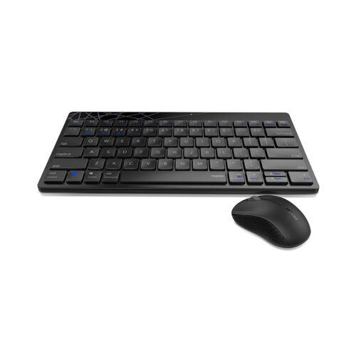 Bộ Bàn phím + Chuột không dây Rapoo 8000M màu Đen (USB)