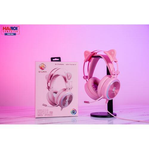 Tai nghe E-Dra EH412 Pro Led RGB, USB Màu Hồng