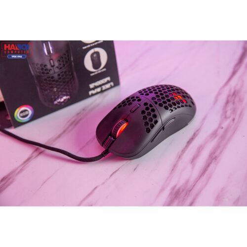 Chuột E-Dra EM618 Đen (USB/RGB/Huano20M/Avago3327/12400dpi