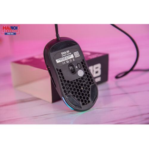 Chuột E-Dra EM618 Đen (USB/RGB/Huano20M/Avago3327/12400dpi