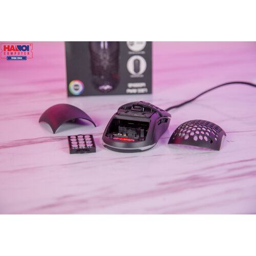 Chuột E-Dra EM618 Đen (USB/RGB/Huano20M/Avago3327/12400dpi