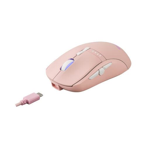 Chuột Không dây E-Dra EM620W Hồng (USB/RGB/Avago3325/Huano sw)