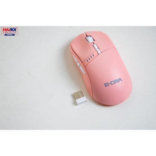 Chuột Không dây E-Dra EM620W Hồng (USB/RGB/Avago3325/Huano sw)
