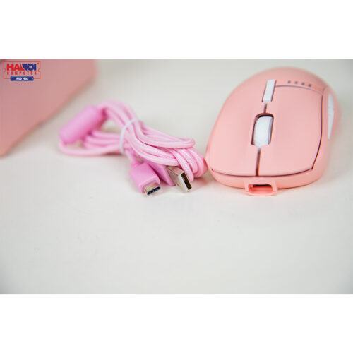Chuột Không dây E-Dra EM620W Hồng (USB/RGB/Avago3325/Huano sw)