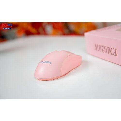 Chuột Không dây E-Dra EM620W Hồng (USB/RGB/Avago3325/Huano sw)