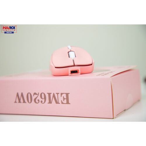 Chuột Không dây E-Dra EM620W Hồng (USB/RGB/Avago3325/Huano sw)