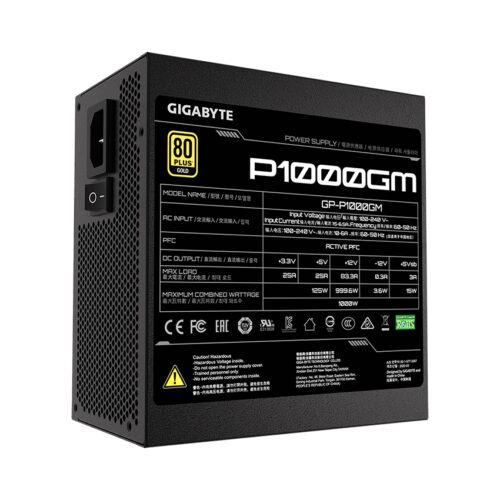 Nguồn Gigabyte GP- P1000GM 1000W (80 Plus Gold/Full Modular/Màu Đen)