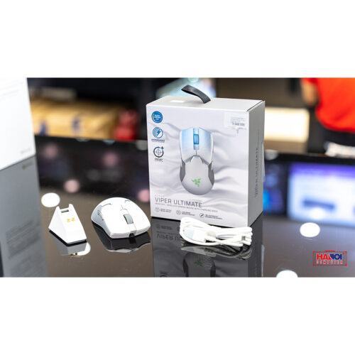 Chuột game không dây Razer Viper Ultimate Mercury Trắng