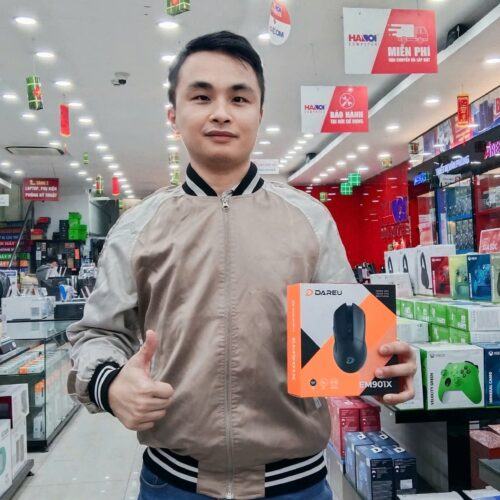 KHLMC Chuột không dây Dareu EM901X đen (USB/RGB)