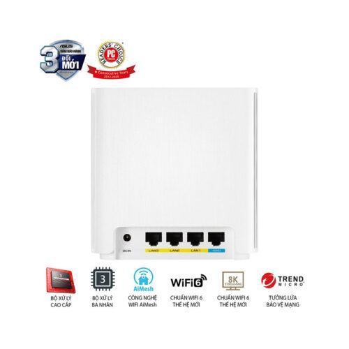 Bộ phát wifi ASUS XD6 (W-2-PK) Mesh wifi 6, Chuẩn AX5400 3
