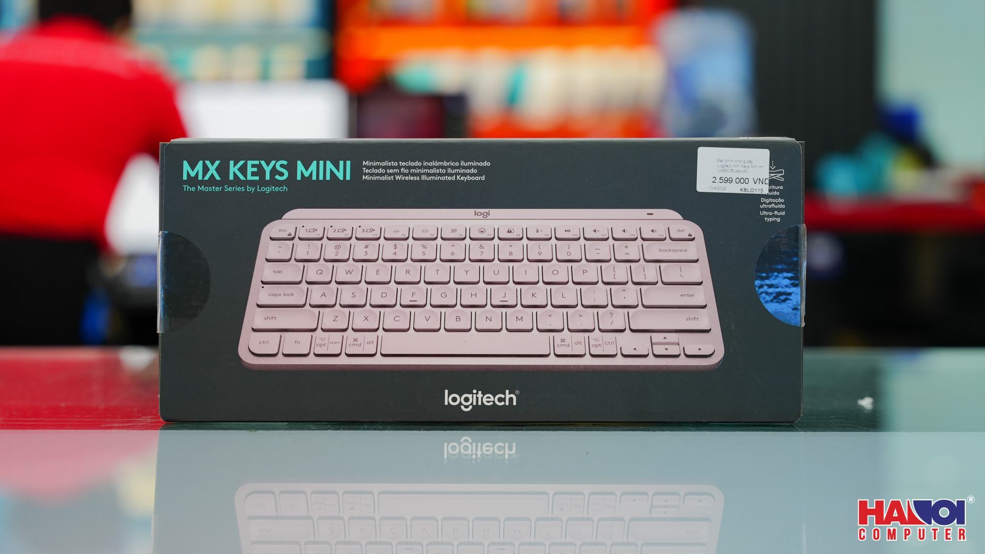 Bàn phím không dây Logitech MX Keys Mini Hồng (USBC/Bluetooth)