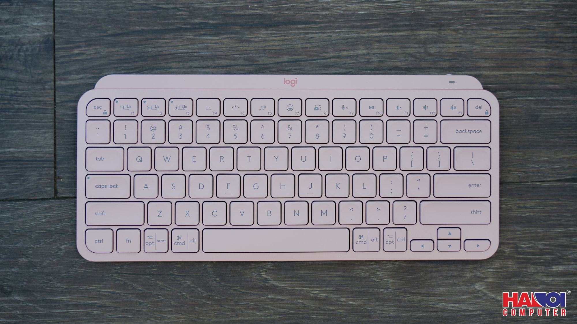 Bàn phím không dây Logitech MX Keys Mini Hồng (USBC/Bluetooth)