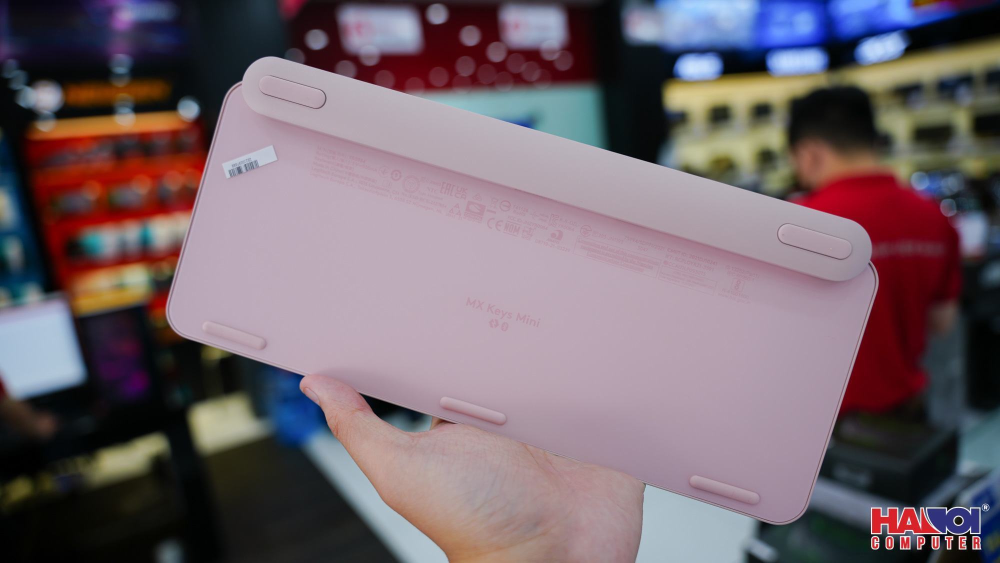 Bàn phím không dây Logitech MX Keys Mini Hồng (USBC/Bluetooth)